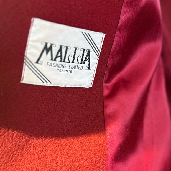 Vintage Red Virgin Wool Full Length Coat - Picture 3 of 8